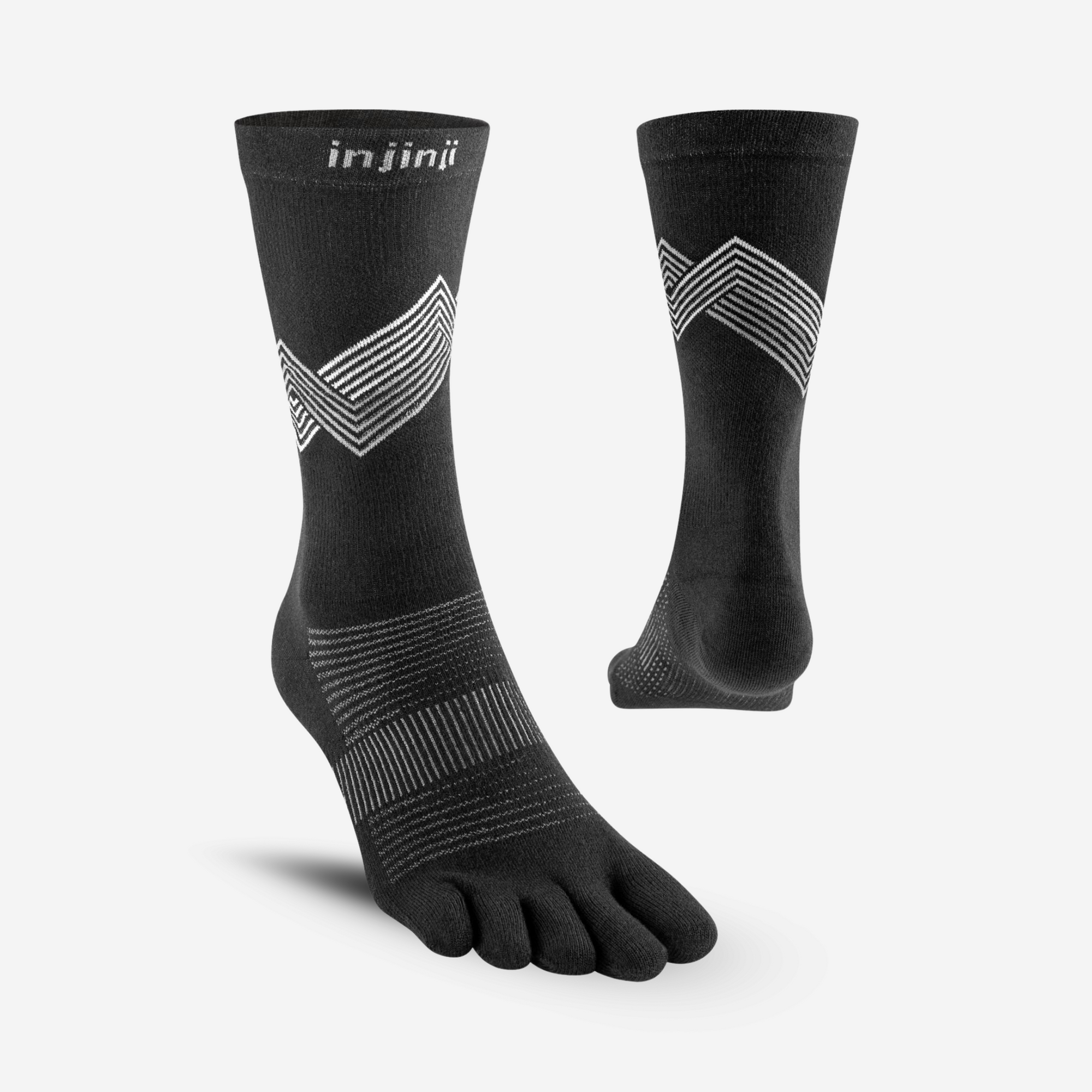 Injinji Run Lightweight Crew - Black
