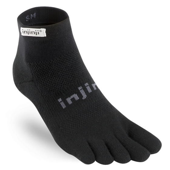 Injinji Run Original Weight Mini-Crew - Black