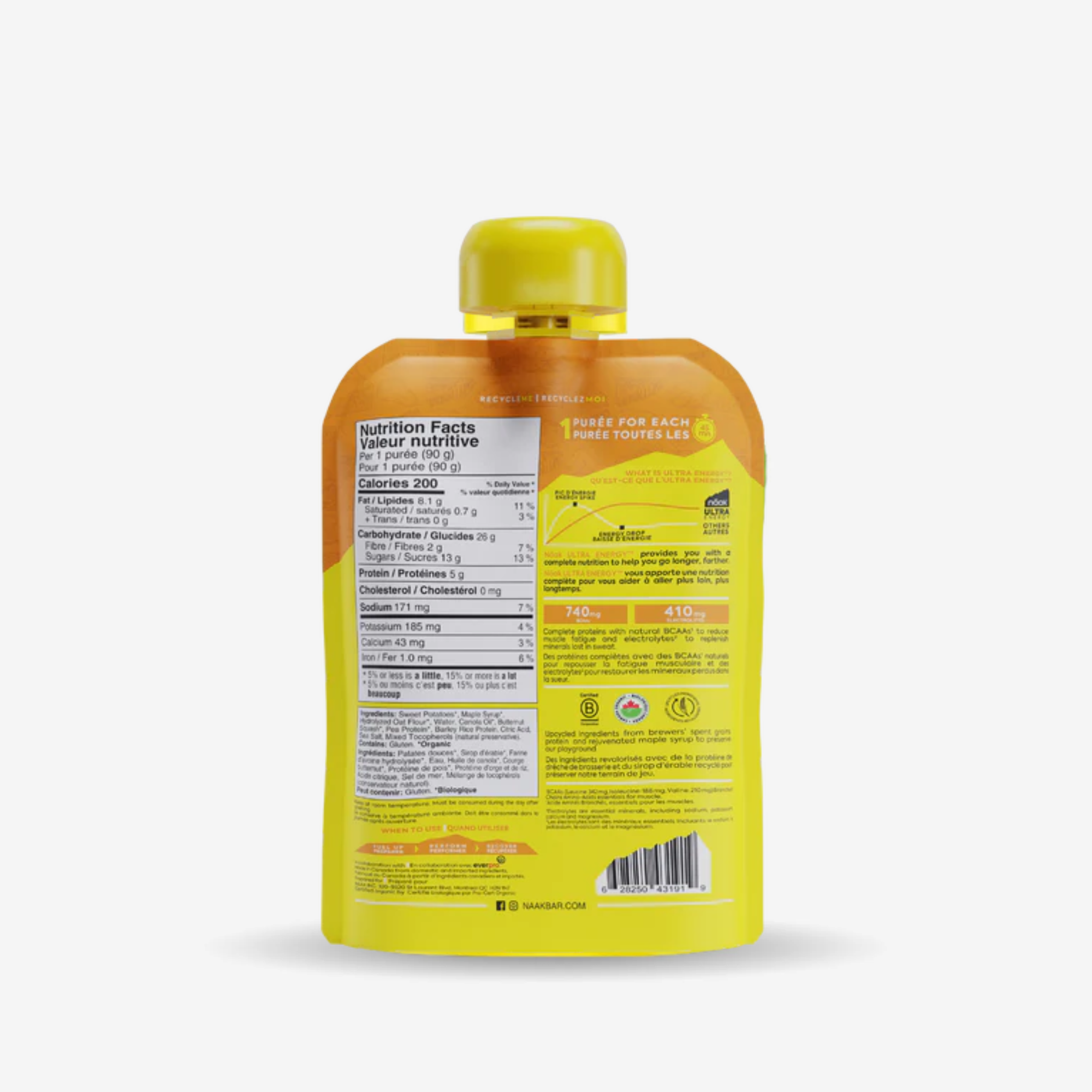 Näak Ultra Energy Puree Sweet Potatoes Butternut Squash - 90g